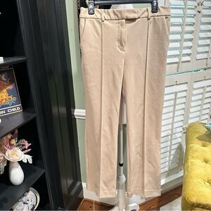 Express Editor High Waisted Linen-Blend Pintuck Trouser Pant Size Medium